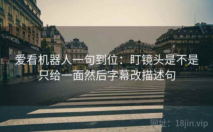 爱看机器人一句到位：盯镜头是不是只给一面然后字幕改描述句